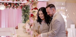 Marigold Somerset NJ Hindu Wedding | Sneha & Kyle | Cake Cutting