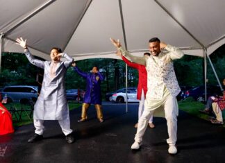 Glen Ellen Farm Fusion Wedding | Kinjel & Sam | Groomsmen Mendhi Night Performance