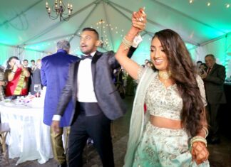 Glen Ellen Farm Fusion Wedding | Kinjel & Sam | Hindu Reception Grand Entrance