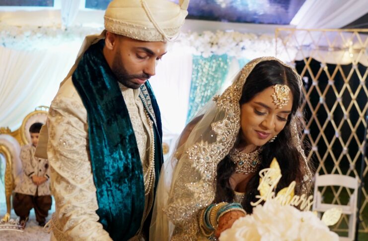 Chateau Briand Caterers Carle Place NY Islamic Wedding | Ashley & Arsalan | Cake Cutting