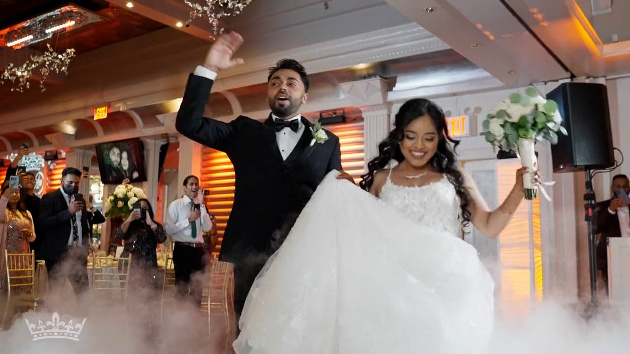 Chateau Briand Caterers Carle Place NY Islamic Wedding Ashley & Arsalan Reception Grand Entrance