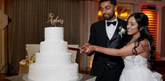 Chateau Briand Caterers Carle Place NY Islamic Wedding | Ashley & Arsalan | Cake Cutting