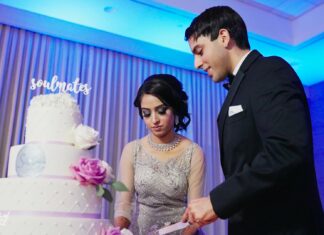 Westfields Golf Club Clifton VA Sikh Wedding | Shivani & Gurshan | Cake Cutting