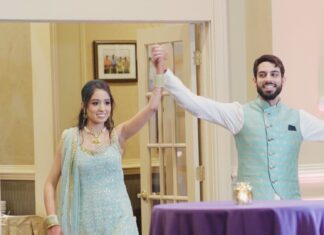 Westfields Golf Club Clifton VA Sikh Wedding | Shivani & Gurshan | Sangeet Grand Entrance