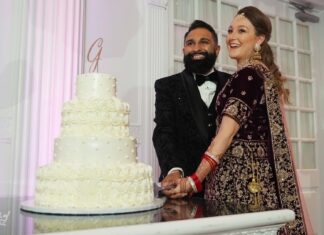 Addison Park Matawan NJ Sikh Wedding | Sarah & Ekjot | Cake Cutting