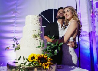 The Grandview Poughkeepsie NY Hindu Wedding | Shannon & Aakash | Cake Cutting