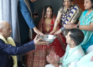 Springfield Country Club Springfield PA Fusion Wedding | Reema & Eric | Choora Ceremony