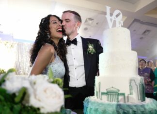 Springfield Country Club Springfield PA Fusion Wedding | Reema & Eric | Cake Cutting