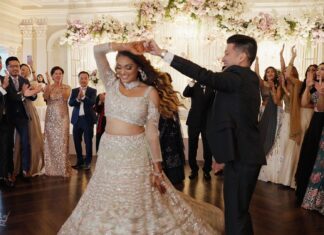 The Park Savoy Estate Florham Park NJ Fusion Wedding | Khushbu & Brian | Reception Grand Entrance