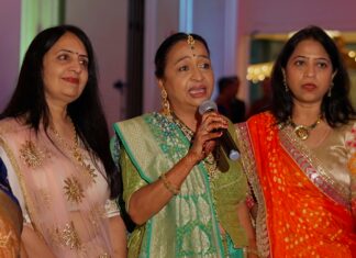Falls Church Marriott Fairview Park VA Gujarati Wedding | Shipra & Jeet | Garba Singing Performance