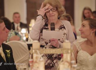 Carriage House Galloway Wedding | Jaclyn & Joseph | Dinner Blessing