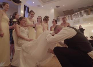 Carriage House Galloway Wedding | Jaclyn & Joseph | Garter Toss