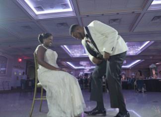 Royal Manor Garfield NJ Christian Wedding | Jade & Scott | Garter Bouquet Toss