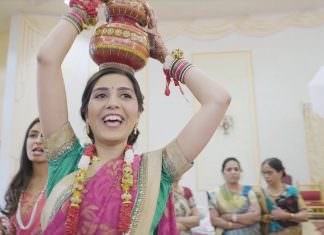 Hindu Samaj Temple of Mahwah Indian Wedding | Surina & Hiren | Surina Garba Entrance