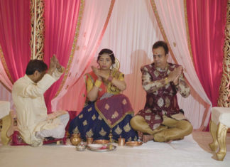 Royal Manor Garfield NJ Fusion Wedding | Khusbu & Jeff | Bride Parent’s Grah Shanti