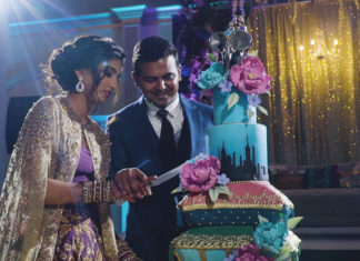 Hilton Richmond Hotel & Spa Short Pump VA Hindu Wedding | Gina & Dharav | Cake Cutting