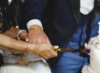Marigold Somerset NJ Fusion Wedding | Estenia & Pritpal | Cake Cutting