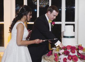 Pen Ryn Estate Bensalem PA Fusion Wedding | Aditi & Peter | Cake Cutting