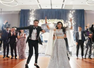 Hyatt Regency Dulles Herndon VA Hindu Wedding | Jahnvi & Rajan | Reception Entrance