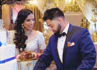 Marigold Somerset NJ Hindu Wedding | Nidhi & Rudra | Cake Cutting