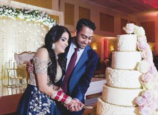 The Merion Cinnaminson NJ Hindu Wedding | Khushboo & Ruben | Cake Cutting