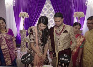 Nanking Restaurant South Plainfield NJ Engagement | Niki & Hardik | Cake Cutting