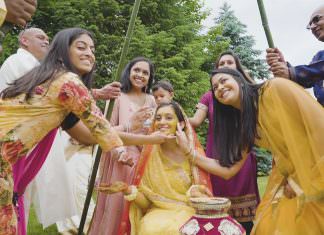 Bride Residence Fusion Wedding | Prerna & Kevin | Haldi