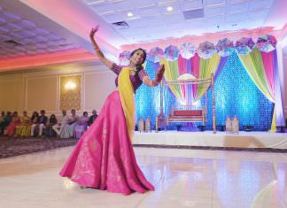 Ember Banquets Monmouth Junction NJ Fusion Wedding | Anita & Patrick | Bride Garba Dance