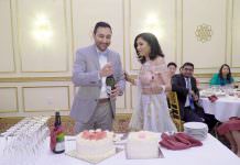 Spice Rack Indian Fusion Restaurant Bar Banquet Franklin Park NJ Engagement | Richa & Krish | Cake cutting