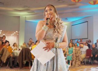 Church of St. Joan of Arc Marlton NJ Fusion Wedding | Camille & Rukil | Sangeet Bride Singing Performance