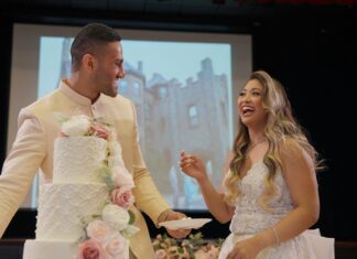 Lucien’s Manor Berlin NJ Fusion Wedding | Camille & Rukil | Cake Cutting