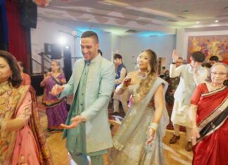 Church of St. Joan of Arc Marlton NJ Fusion Wedding | Camille & Rukil | Garba