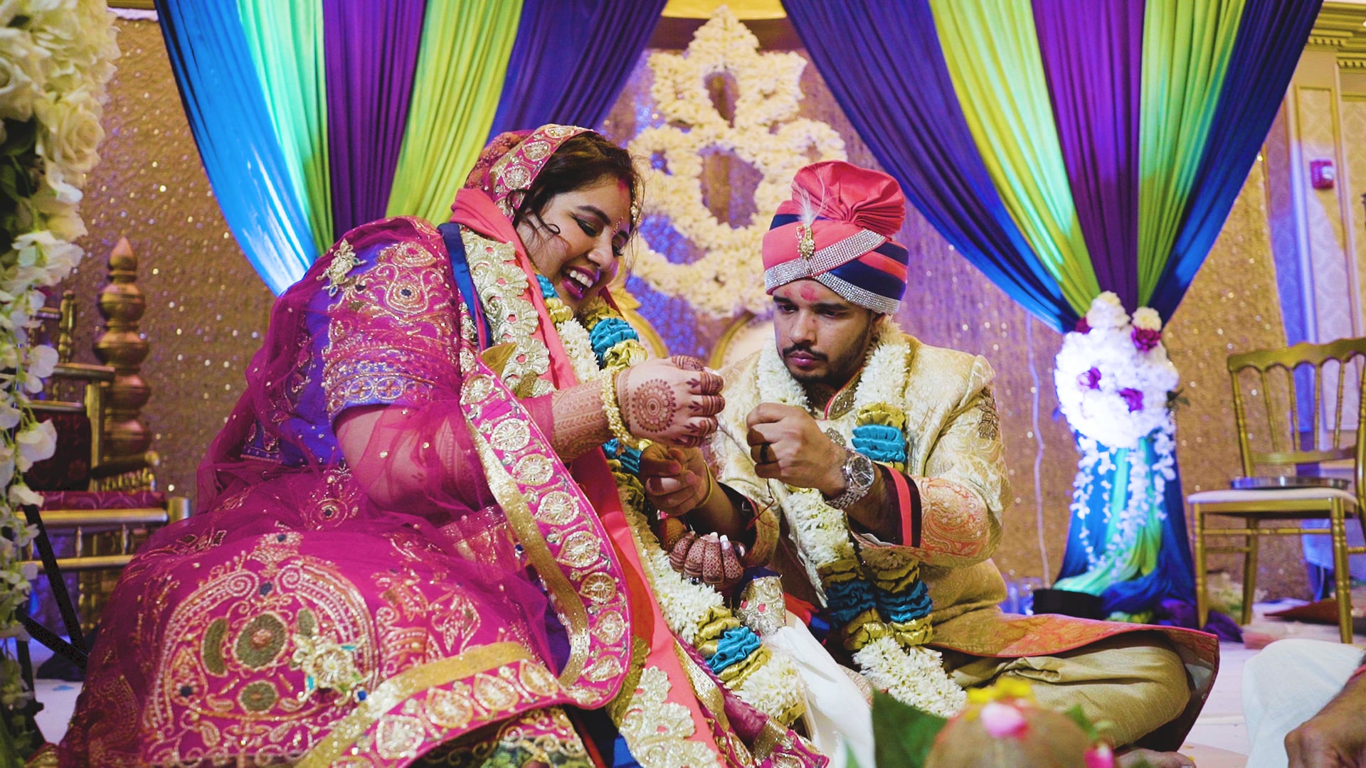 Deewan Banquet Piscataway NJ Hindu Wedding | Galia & Kaushal | Post Ceremony Ritual