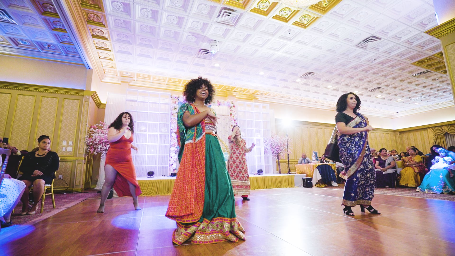 Deewan Banquet Piscataway NJ Hindu Wedding | Galia & Kaushal | Sorority Sisters Dance