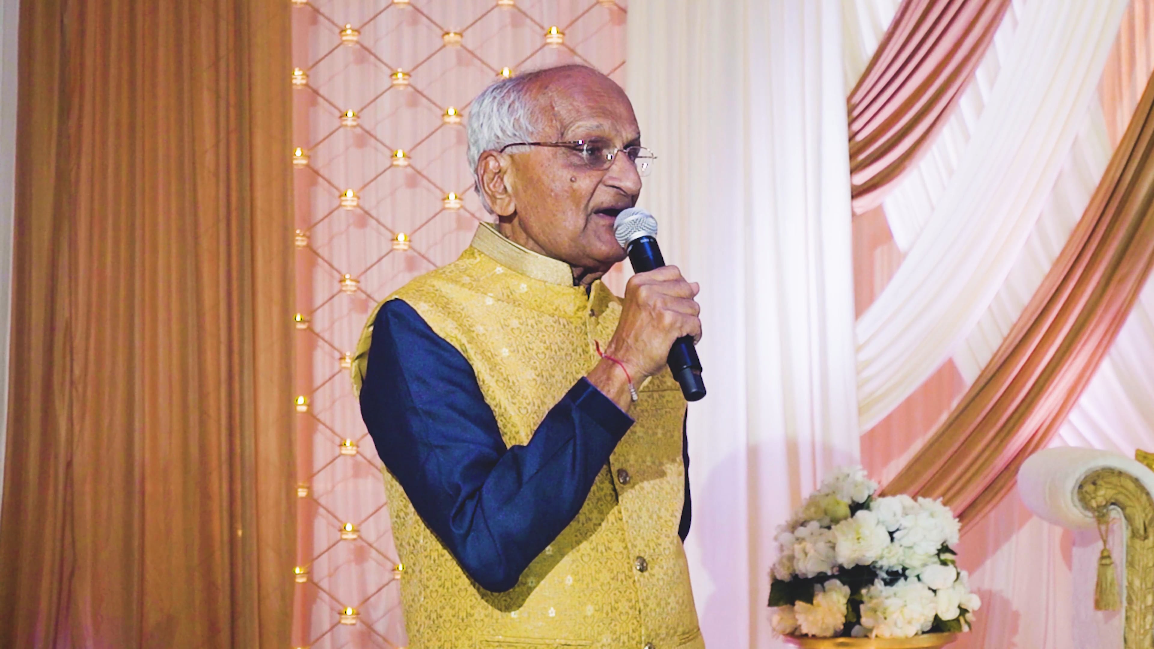 Marigold Somerset NJ Hindu Wedding | Roma & Ashish | Groom Grandfather Speech