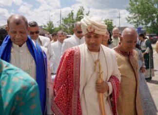 Marigold Somerset NJ Wedding | Eshawattie & Leon | Groom Milni