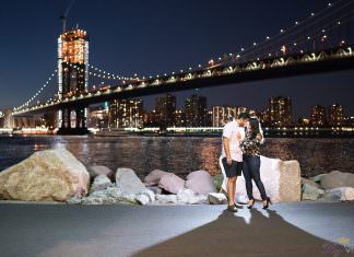 Brooklyn Bridge Engagement Shoot | Neha & Ankur