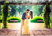Elizabeth Park Rose Garden CT Engagement Shoot | Pratiti & Suraj