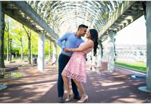 Boston Commons Seaport Boston MA | Raina & Pawan | Engagement Shoot